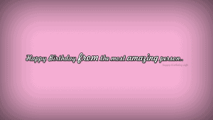 Happy Birthday from the