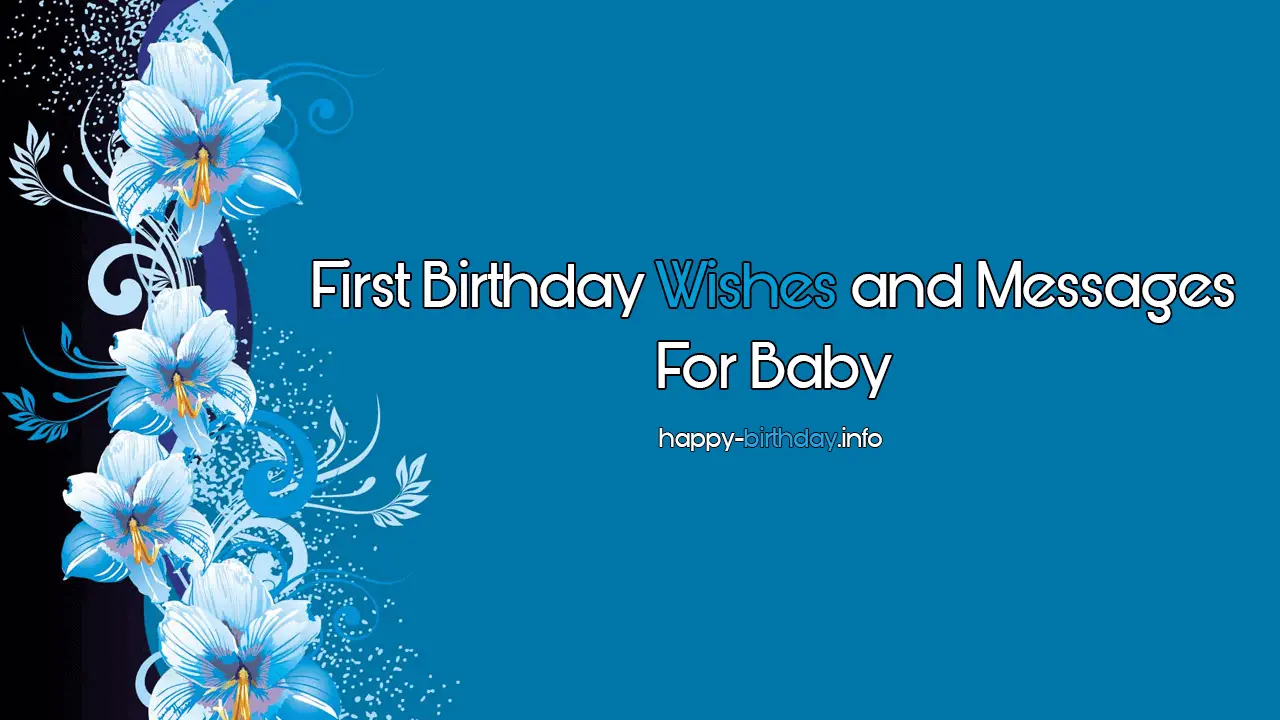 Happy 1st Birthday Wishes Messages For Baby Boy Girl