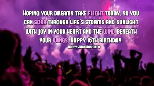 Happy 16th Birthday Wishes 