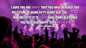 Happy 50th Birthday Wishes 