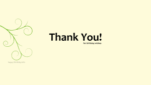Short Thank You