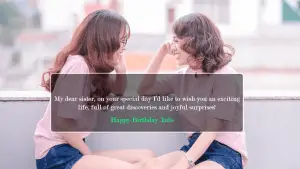 Happy Birthday Wishes For Sister